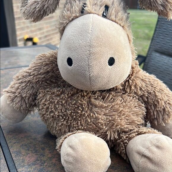 Warmies Adorable Brown Plush Weighted Donkey Toy - Picture 11 of 12